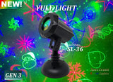 Spectrum Laser Lights Multi-Pattern Red, Green, Blue - Yule Light Projector (SL-36) SL-36