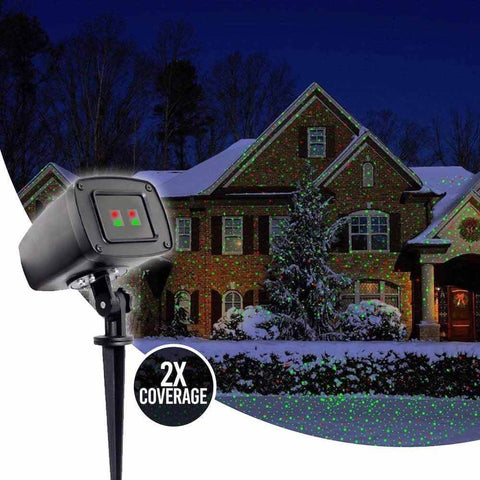 Night Stars Double Coverage - Red and Green Laser Light LL03-QUATRO
