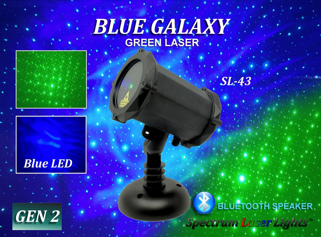 Spectrum Blue Galaxy Projector Green Laser and Nebula Cloud with Bluetooth Speaker (SL-43) SL-43