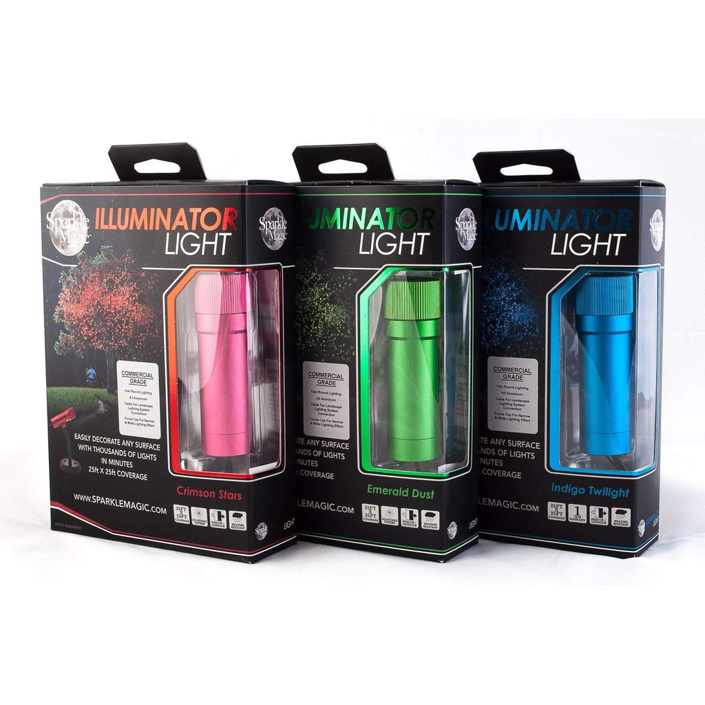 3-Pack (Red + Green + Blue) 3-Pack Combo Sparkle Magic Illuminator Commercial Grade Laser Light 3xPACK-COM-RGB