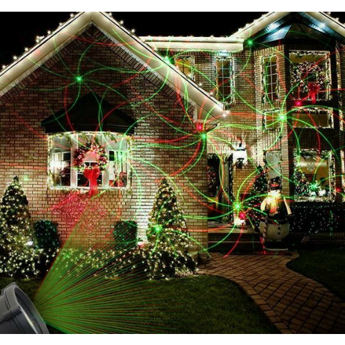 Moving Red/Green Multi Pattern Landscape Laser Projector with Remote