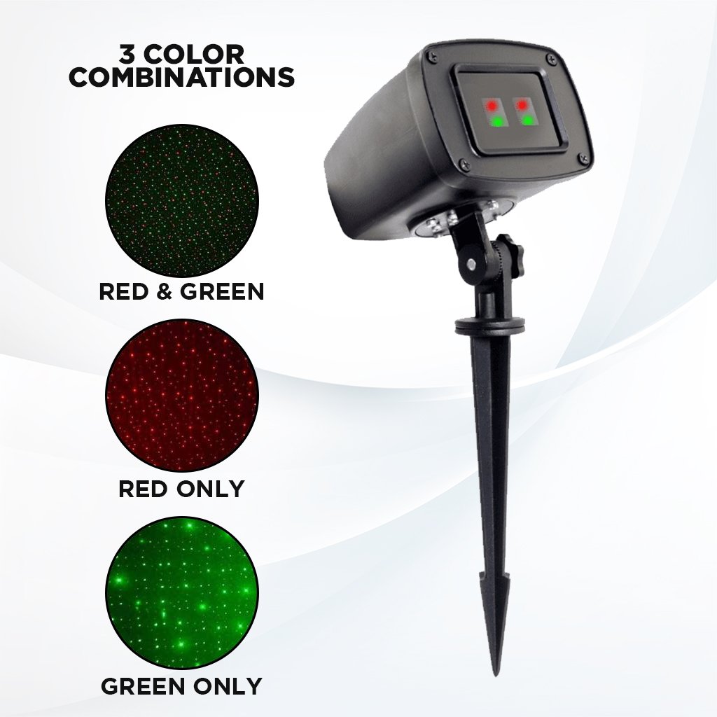 Night Stars Double Coverage - Red and Green Laser Light LL03-QUATRO