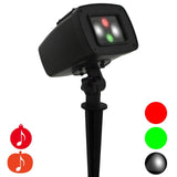 Night Stars Red & Green Holiday Laser with White LED and Holiday Sounds LL03-RGSL-SND