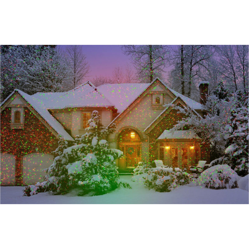 Night Stars Red & Green Laser Projector with 16 Color LED Floodlight LL03-RG-16LED-R