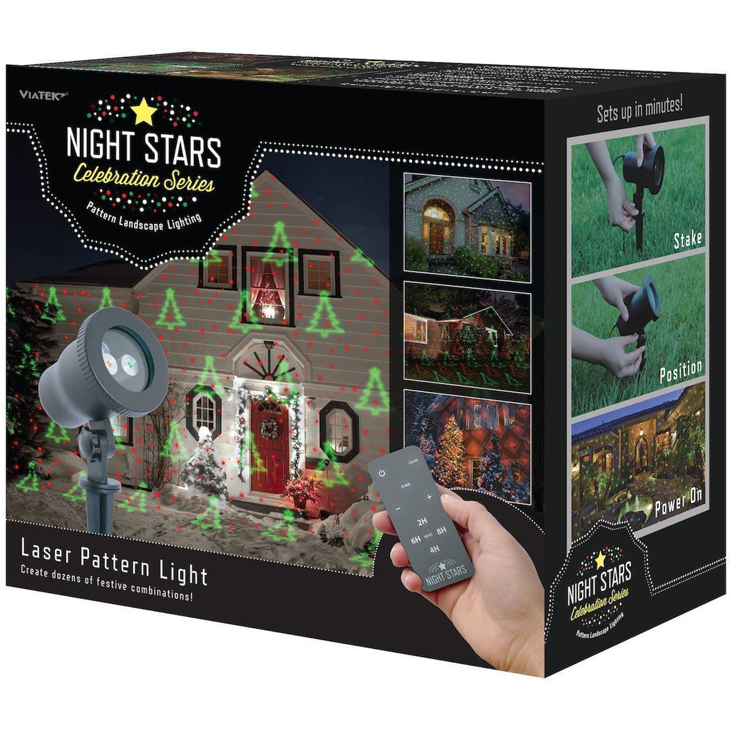 Night Stars Red & Green Laser with Interchangeable Pattern Tips LL03-RG-TIPS-R