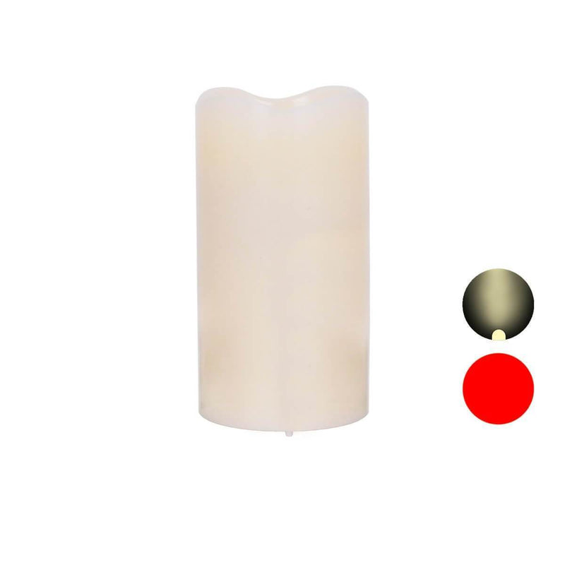 Night Stars Red Laser & Flickering LED Wax Candle (Battery-Operated)