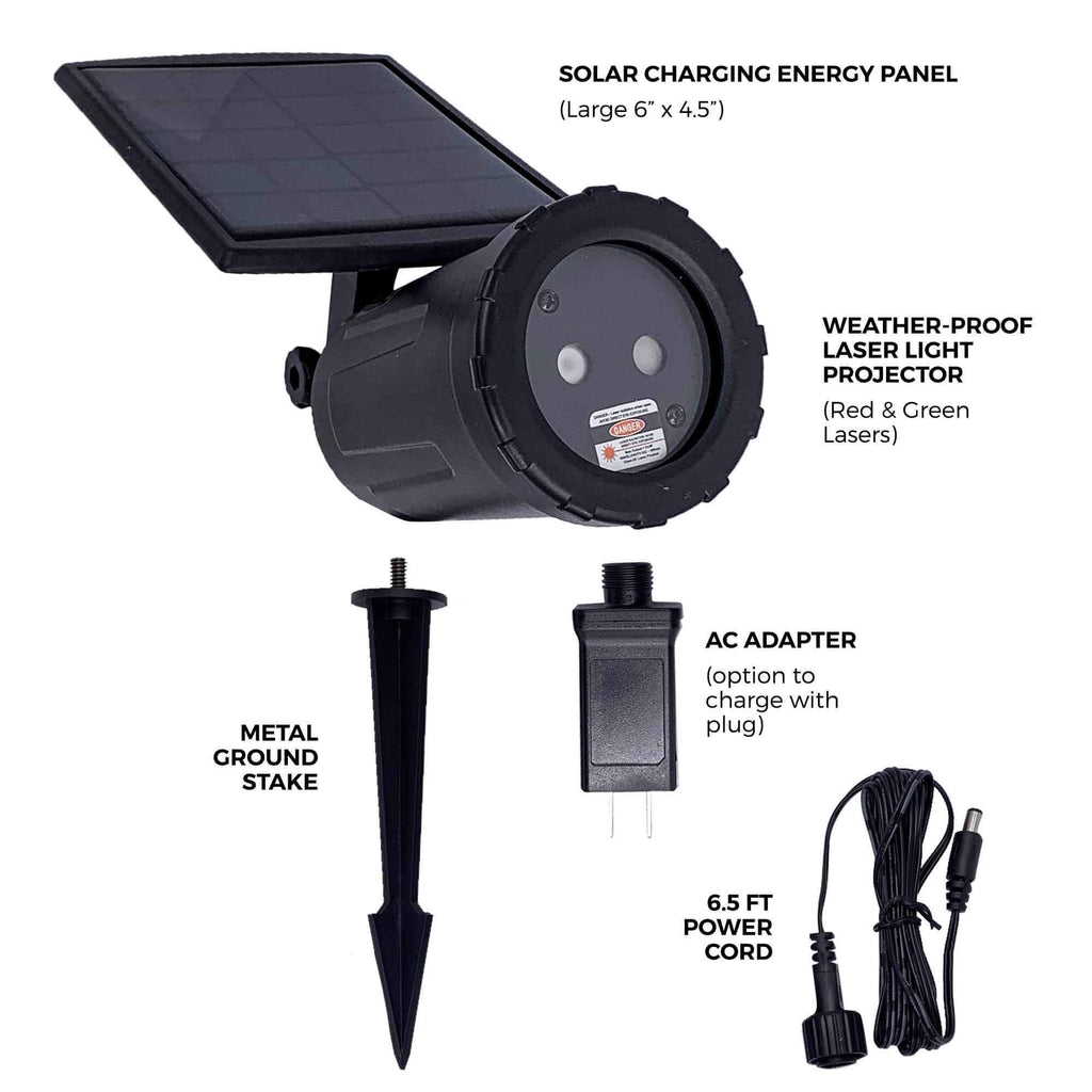 Solar Powered Outdoor Laser Projector Laser Lights Outdoor Waterproof