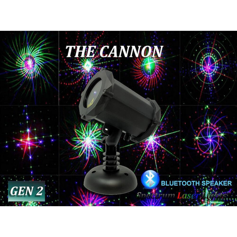 Spectrum Cannon RGB Moving 16 Pattern Laser Projector with Bluetooth Speaker (SL-39) SL-39