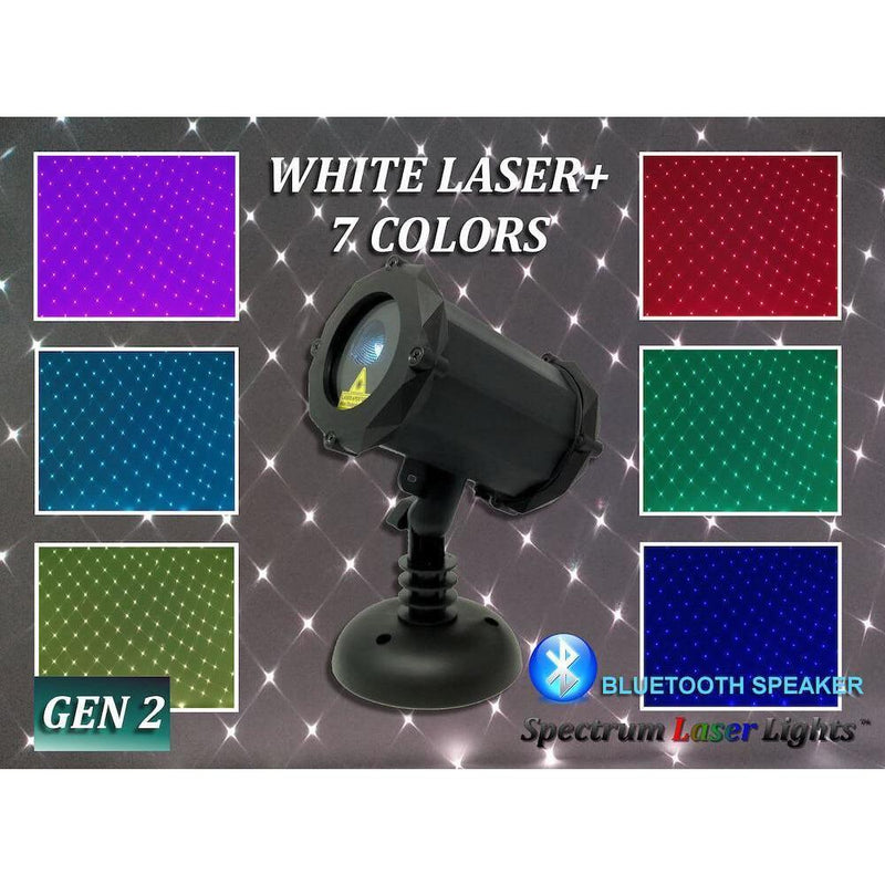 Spectrum White Laser Light with 7 Color Options & Bluetooth Speaker (SL-47) SL-47